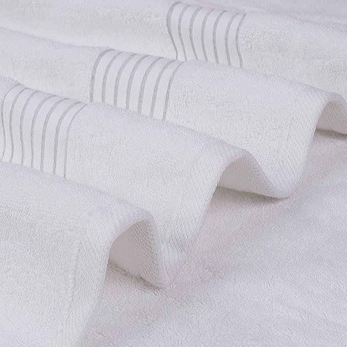 Utopia Towels 12 Pack Bath Towels Set, (27 x 54 Inches) 100% Ring Spun Cotton, Quick Dry, Highly Absorbent, Soft Feel Towels, Perfect for Daily Use (White)