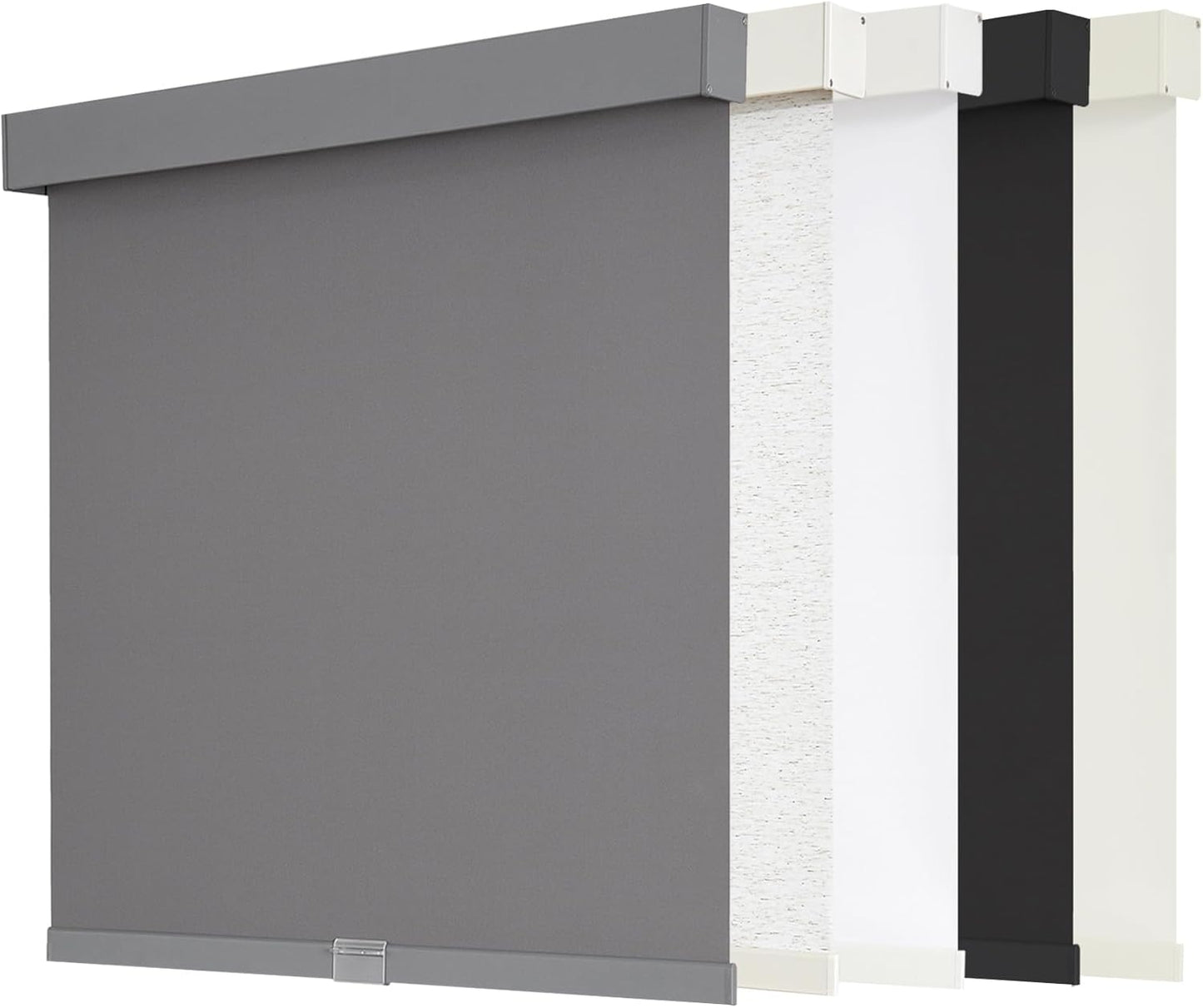 AOSKY Blackout Roller Shades Cordless Blinds for Windows, Free-Stop Shades with Valance, Thermal Insulated Fabric, UV Protection, Blinds for Home and Office (34" W x 72" H, Linen Beige