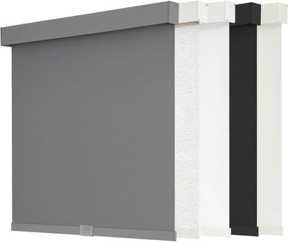 AOSKY Blackout Roller Shades Cordless Blinds for Windows, Free-Stop Shades with Valance, Thermal Insulated Fabric, UV Protection, Blinds for Home and Office (34" W x 72" H, Linen Beige