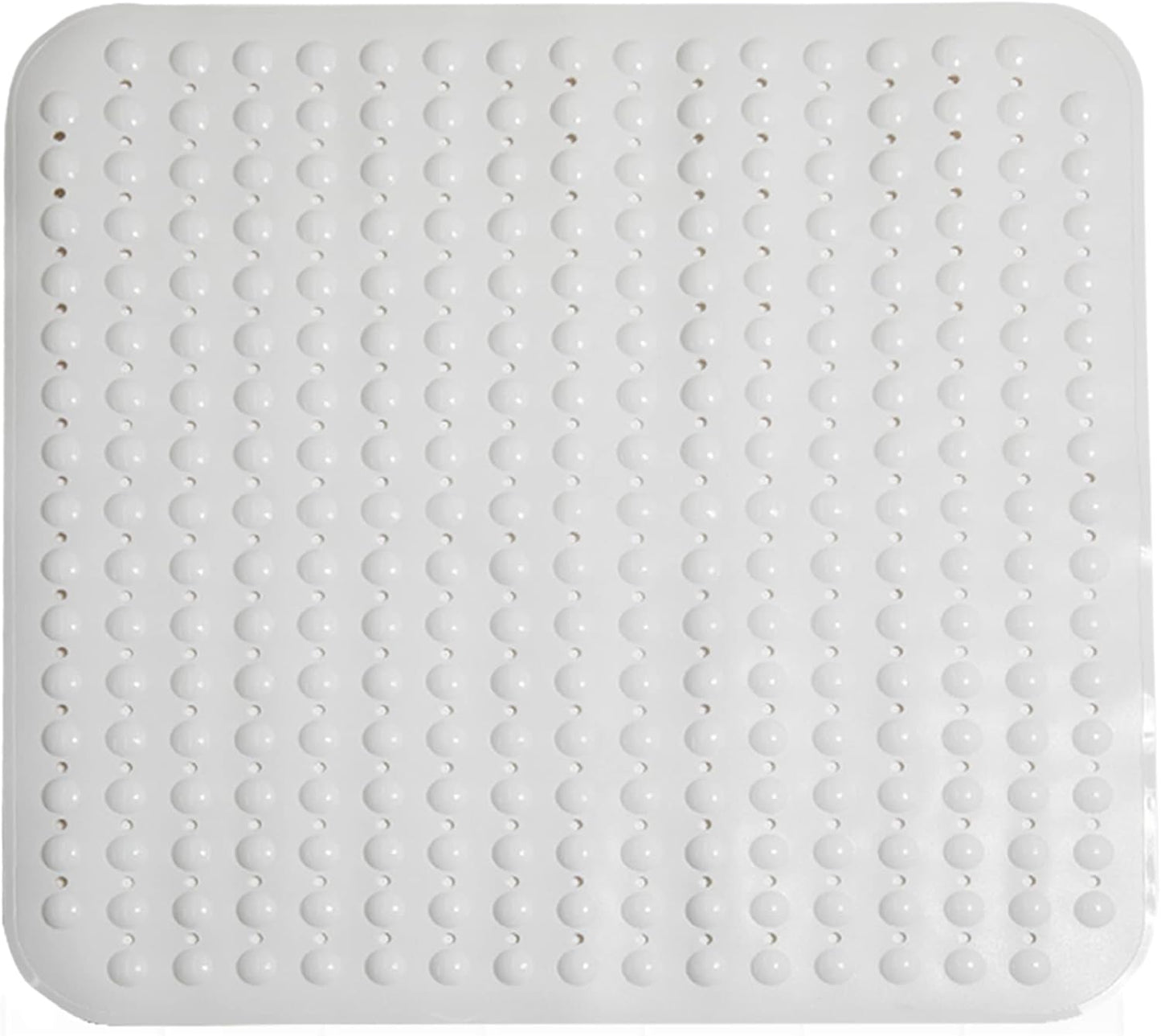 ENKOSI Extra Large Shower Mat Non Slip - 47 x 32 inch - XL Bathroom Shower Mat - Large Shower Matts for Shower Stall Floors - Secure Suction Cups and Drain Holes (47x32 White)