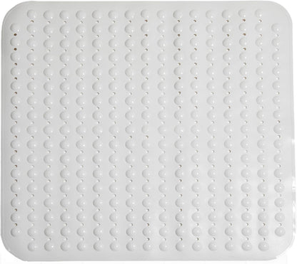 ENKOSI Extra Large Shower Mat Non Slip - 47 x 32 inch - XL Bathroom Shower Mat - Large Shower Matts for Shower Stall Floors - Secure Suction Cups and Drain Holes (47x32 White)