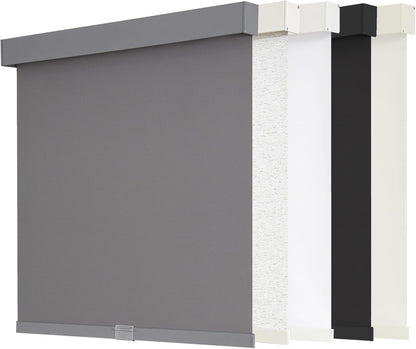 AOSKY Blackout Roller Shades Cordless Blinds for Windows, Free-Stop Shades with Valance, Thermal Insulated Fabric, UV Protection, Blinds for Home and Office (34" W x 72" H, Linen Beige