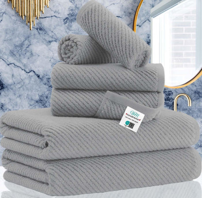 Luxury Bath Towels, Bath Towels Set of 4, Large 30" x 56" - 100% Cotton | Quick Dry | Light Weight | Thick | Soft | Absorbent, Luxury Shower Towel Sets for Bathroom, Towel Gift Set, White