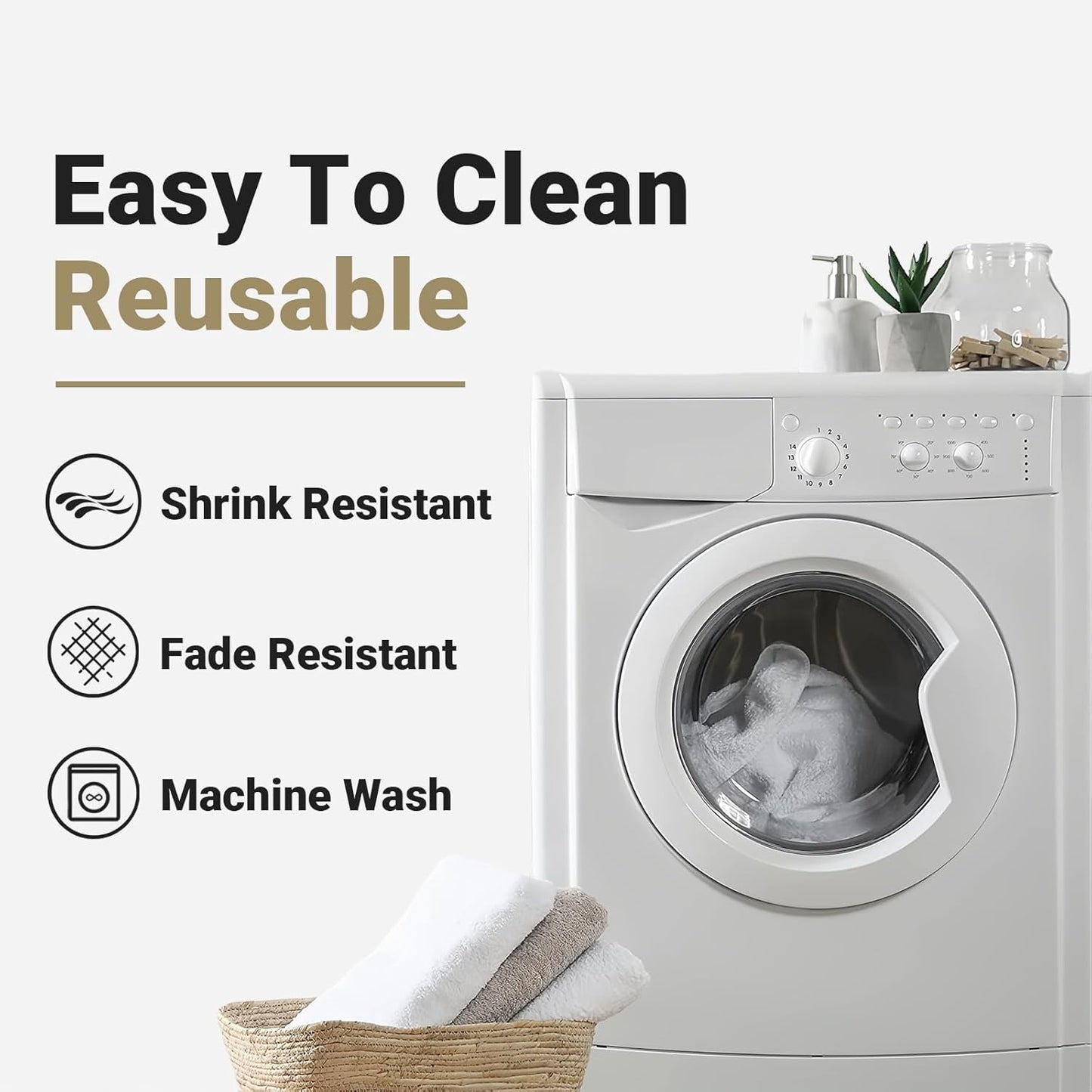 Laolitou Checkered Tablecloth Rectangle Washable Buffalo Plaid Table Cloth with Tassel Cotton Linen Gingham Table Cover for Picnic Kitchen Dining Room, Beige, 102 Inch