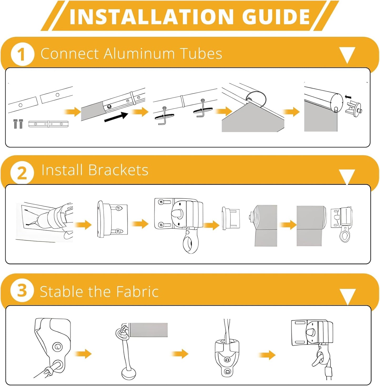 Outdoor Roller Shades，Cordless Patio Roller Up Blinds with Shade Cloth for Porch Gazebo Pergola Balcony Backyard，2 Poles & 1 Fabric，Sesame，96" Wx72 H