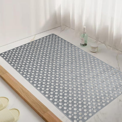 Extra Large Shower Mat Non Slip,47 * 31 Inch Bath Mat for Shower with Big Suction Cups,Oversized TPE Shower Mats for Inside Outside Shower,Perfect for Elderly