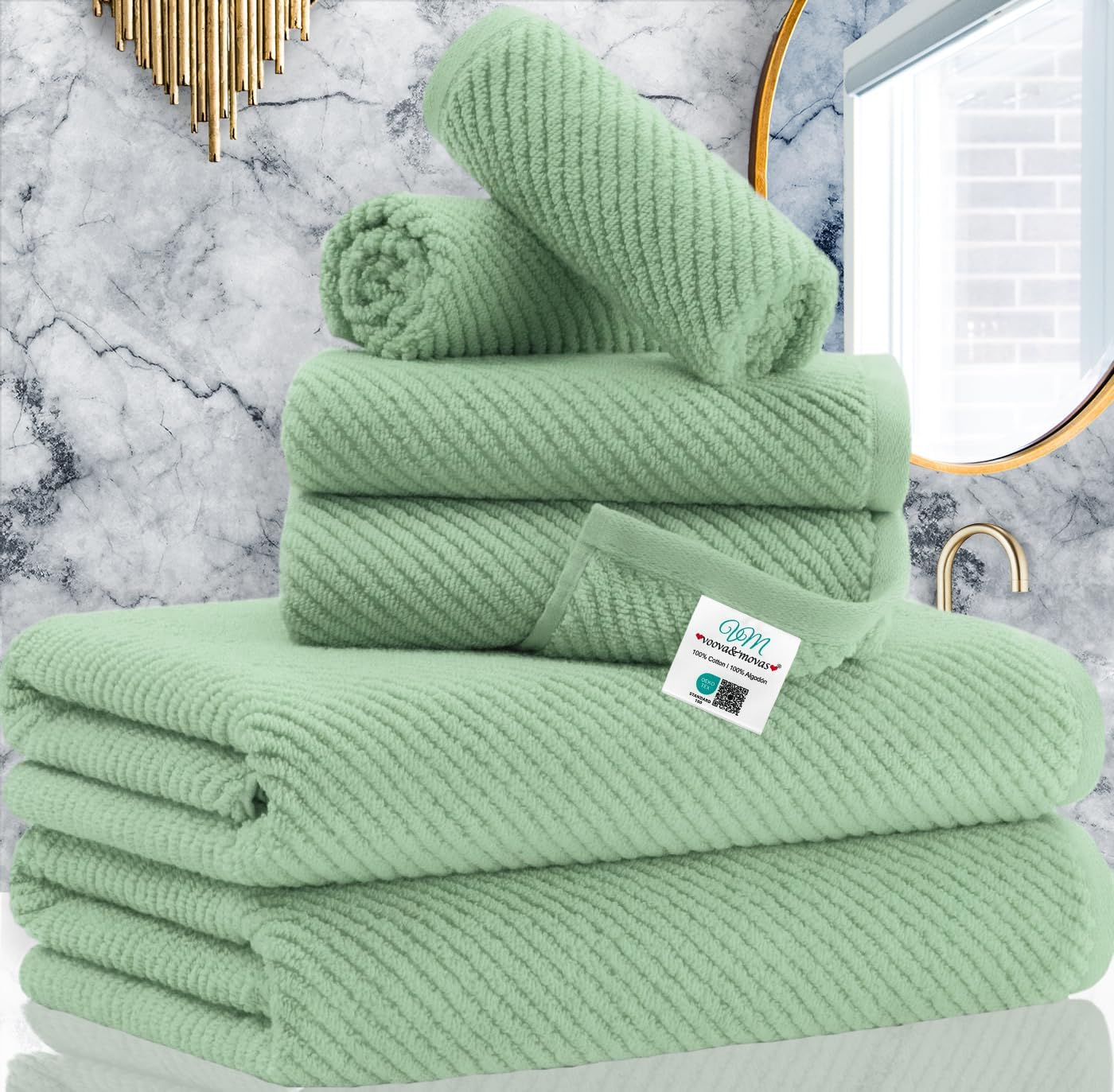 Luxury Bath Towels, Bath Towels Set of 4, Large 30" x 56" - 100% Cotton | Quick Dry | Light Weight | Thick | Soft | Absorbent, Luxury Shower Towel Sets for Bathroom, Towel Gift Set, White