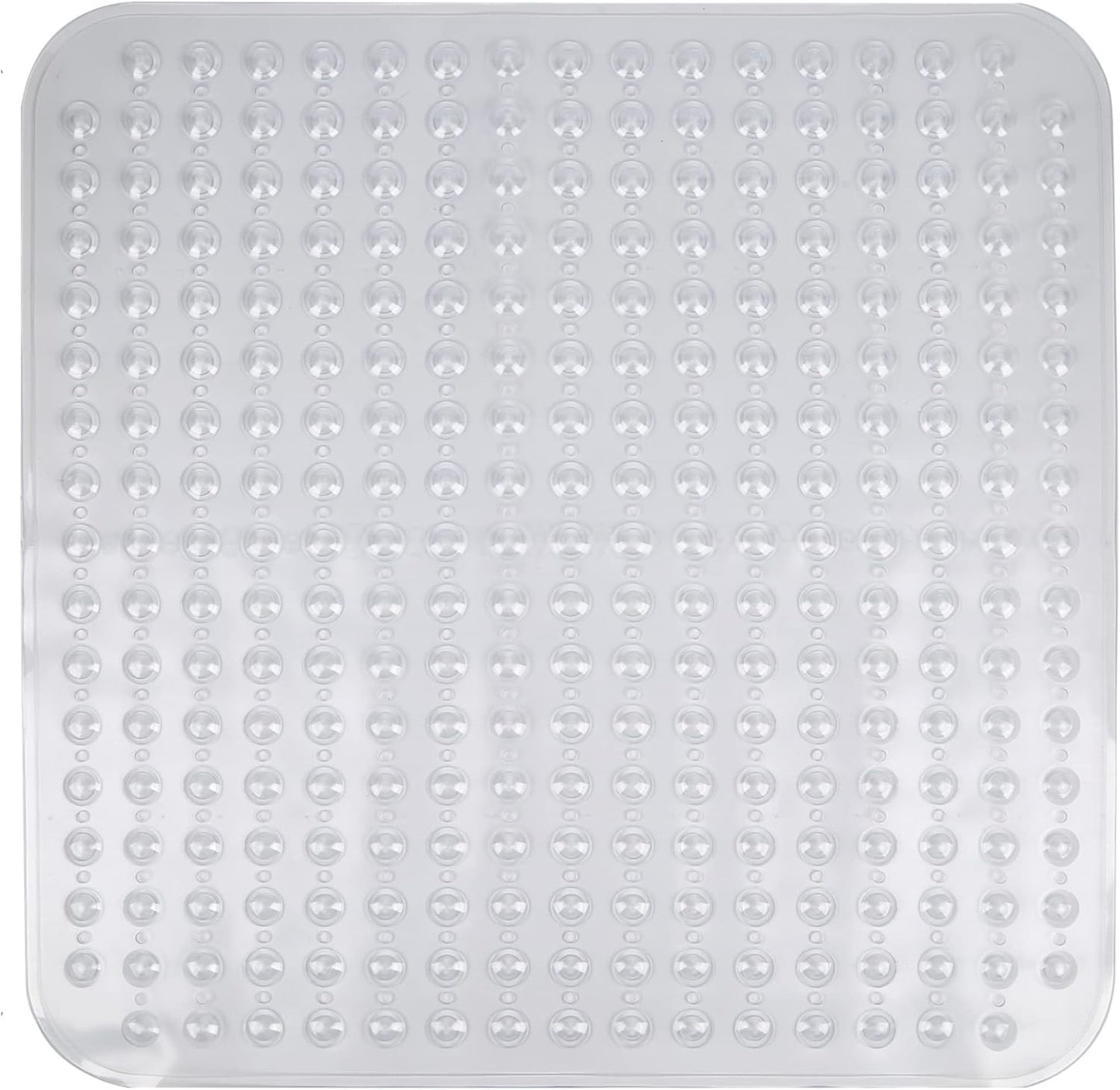ENKOSI Extra Large Shower Mat Non Slip - 47 x 32 inch - XL Bathroom Shower Mat - Large Shower Matts for Shower Stall Floors - Secure Suction Cups and Drain Holes (47x32 White)