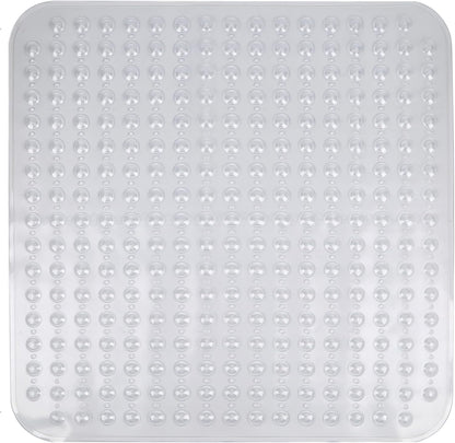 ENKOSI Extra Large Shower Mat Non Slip - 47 x 32 inch - XL Bathroom Shower Mat - Large Shower Matts for Shower Stall Floors - Secure Suction Cups and Drain Holes (47x32 White)