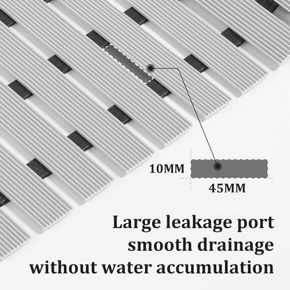 Non Slip Large Shower Mat(35.4"*23.6"),Extra Large Shower Mats for Inside Shower, Non Slip Shower Mat for Elderly,Non Suction Cups Heavy Duty Bathtub Mat,Rubber