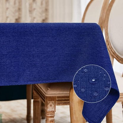 BALCONY & FALCON Rectangle Tablecloth Washable Wrinkle Resistant and Water Proof Table Cloth Decorative Linen Fabric Tablecloths for Dining Parties Kitchen Wedding and Outdoor Use (Beige, 57x118)