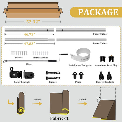 Shade&Beyond Outdoor Roller Shades with Splicing Design, 8' W x 8' H Cordless Patio Roll Up Blinds, Exterior Shade Cloth Roll for Porch, Gazebo, Pergola, Balcony, Gray