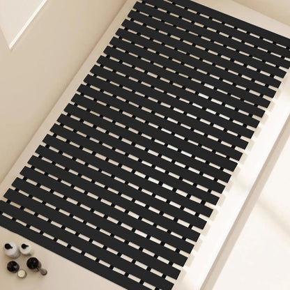 Non Slip Large Shower Mat(35.4"*23.6"),Extra Large Shower Mats for Inside Shower, Non Slip Shower Mat for Elderly,Non Suction Cups Heavy Duty Bathtub Mat,Rubber