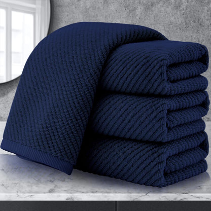 Luxury Bath Towels, Bath Towels Set of 4, Large 30" x 56" - 100% Cotton | Quick Dry | Light Weight | Thick | Soft | Absorbent, Luxury Shower Towel Sets for Bathroom, Towel Gift Set, White