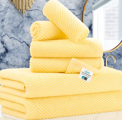 Luxury Bath Towels, Bath Towels Set of 4, Large 30" x 56" - 100% Cotton | Quick Dry | Light Weight | Thick | Soft | Absorbent, Luxury Shower Towel Sets for Bathroom, Towel Gift Set, White
