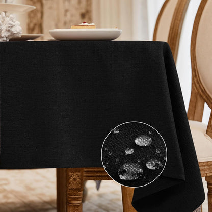BALCONY & FALCON Rectangle Tablecloth Washable Wrinkle Resistant and Water Proof Table Cloth Decorative Linen Fabric Tablecloths for Dining Parties Kitchen Wedding and Outdoor Use (Beige, 57x118)