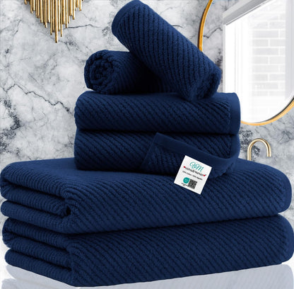 Luxury Bath Towels, Bath Towels Set of 4, Large 30" x 56" - 100% Cotton | Quick Dry | Light Weight | Thick | Soft | Absorbent, Luxury Shower Towel Sets for Bathroom, Towel Gift Set, White