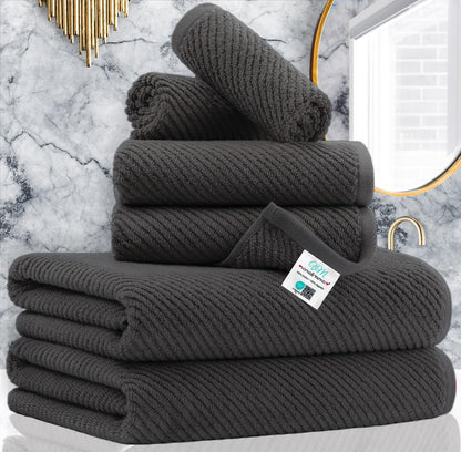 Luxury Bath Towels, Bath Towels Set of 4, Large 30" x 56" - 100% Cotton | Quick Dry | Light Weight | Thick | Soft | Absorbent, Luxury Shower Towel Sets for Bathroom, Towel Gift Set, White
