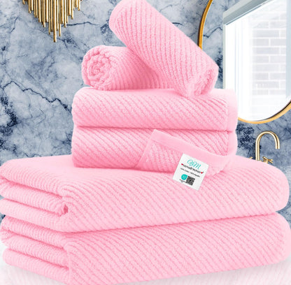 Luxury Bath Towels, Bath Towels Set of 4, Large 30" x 56" - 100% Cotton | Quick Dry | Light Weight | Thick | Soft | Absorbent, Luxury Shower Towel Sets for Bathroom, Towel Gift Set, White