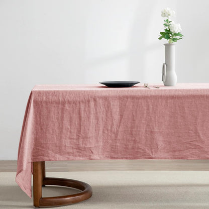EVERLY 100% Pure Linen Rectangle Tablecloth 84Lx60W Inches for Dining,Weddings and Restaurants,Decorative Halloween,Thanksgiving,Christmas Table Cloth Machine Washable Tablecloths-Natural Linen