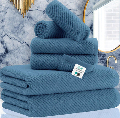 Luxury Bath Towels, Bath Towels Set of 4, Large 30" x 56" - 100% Cotton | Quick Dry | Light Weight | Thick | Soft | Absorbent, Luxury Shower Towel Sets for Bathroom, Towel Gift Set, White