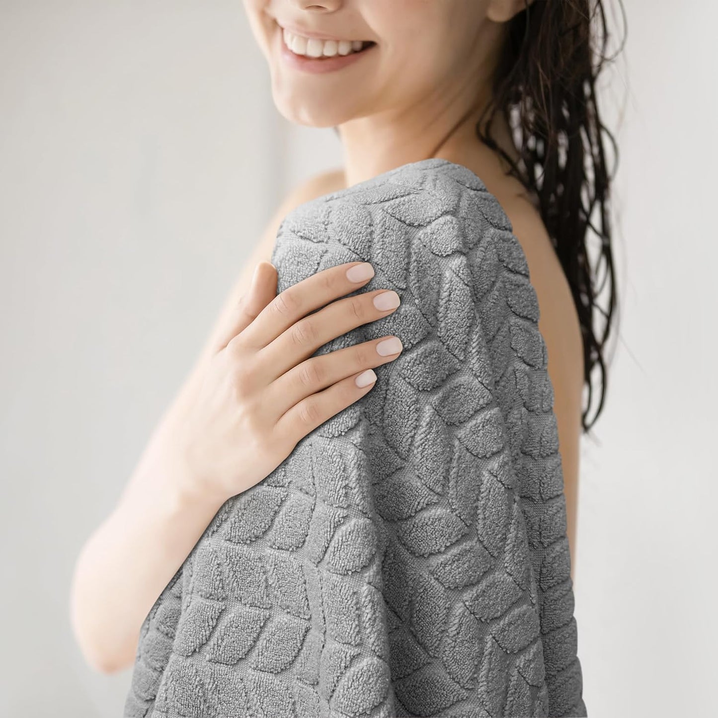 Ultra Soft & Stylish 700 GSM Luxury Bath Sheets | Pack of 2 | Extra Large 35x70 Inches | 100% Zero-Twist, Long-Staple Cotton | Remarkably Absorbent (White)