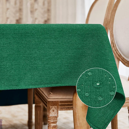 BALCONY & FALCON Rectangle Tablecloth Washable Wrinkle Resistant and Water Proof Table Cloth Decorative Linen Fabric Tablecloths for Dining Parties Kitchen Wedding and Outdoor Use (Beige, 57x118)