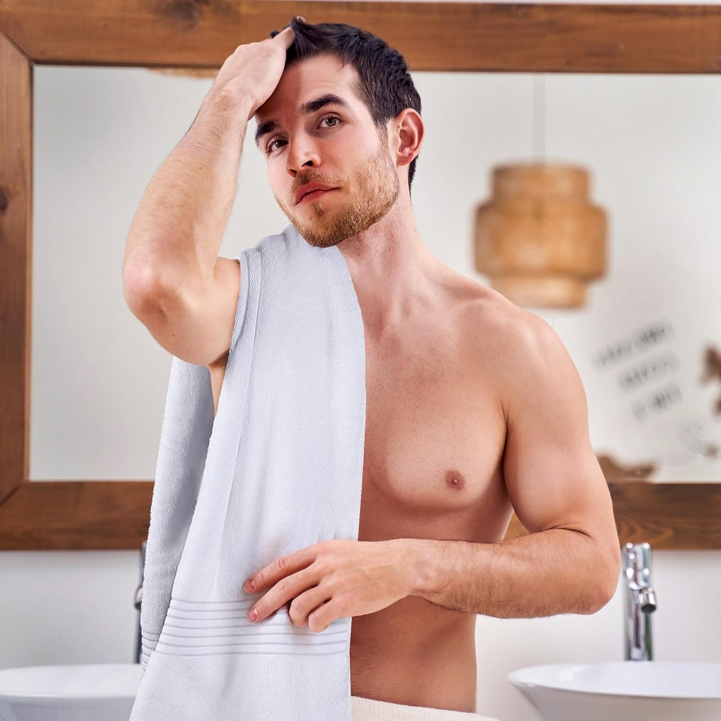 Utopia Towels 12 Pack Bath Towels Set, (27 x 54 Inches) 100% Ring Spun Cotton, Quick Dry, Highly Absorbent, Soft Feel Towels, Perfect for Daily Use (White)