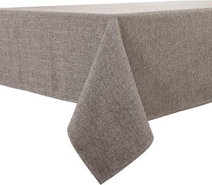 BALCONY & FALCON Rectangle Tablecloth Washable Wrinkle Resistant and Water Proof Table Cloth Decorative Linen Fabric Tablecloths for Dining Parties Kitchen Wedding and Outdoor Use (Beige, 57x118)