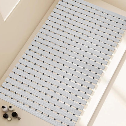 Non Slip Large Shower Mat(35.4"*23.6"),Extra Large Shower Mats for Inside Shower, Non Slip Shower Mat for Elderly,Non Suction Cups Heavy Duty Bathtub Mat,Rubber