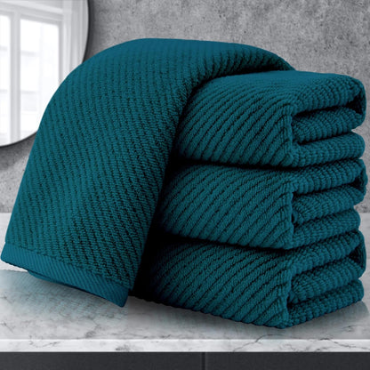 Luxury Bath Towels, Bath Towels Set of 4, Large 30" x 56" - 100% Cotton | Quick Dry | Light Weight | Thick | Soft | Absorbent, Luxury Shower Towel Sets for Bathroom, Towel Gift Set, White