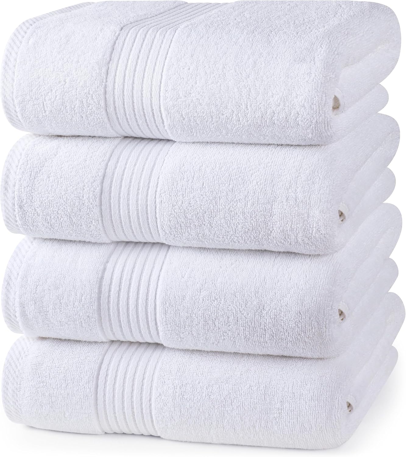 Utopia Towels 12 Pack Bath Towels Set, (27 x 54 Inches) 100% Ring Spun Cotton, Quick Dry, Highly Absorbent, Soft Feel Towels, Perfect for Daily Use (White)