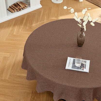 BALCONY & FALCON Rectangle Tablecloth Washable Wrinkle Resistant and Water Proof Table Cloth Decorative Linen Fabric Tablecloths for Dining Parties Kitchen Wedding and Outdoor Use (Beige, 57x118)