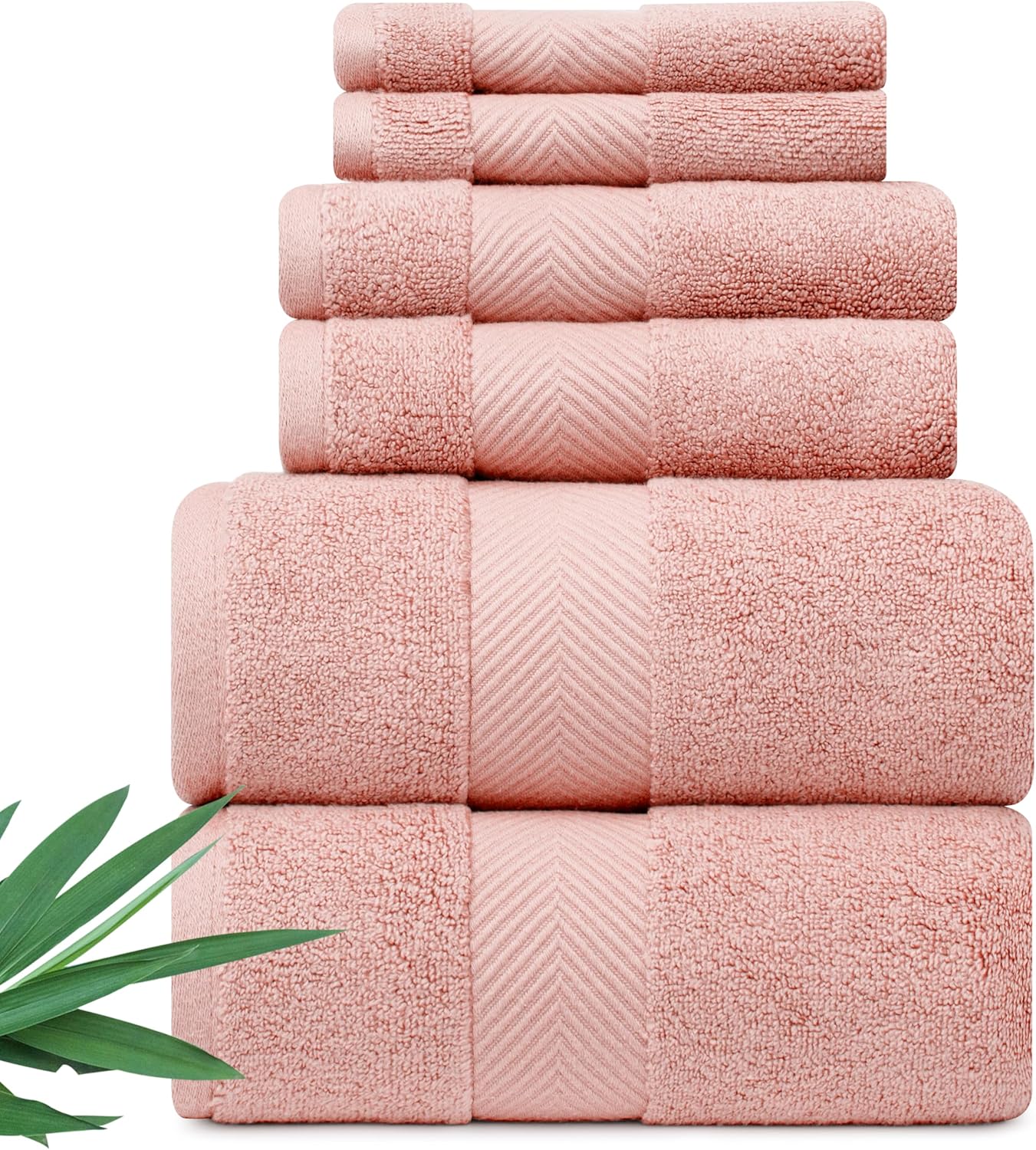 Ultra Soft & Plush Viscose from Bamboo Bath Towels - 700 GSM Luxury Bath Towels - 6 Piece Set - Super Absorbent & Quick Drying (Pewter Grey)