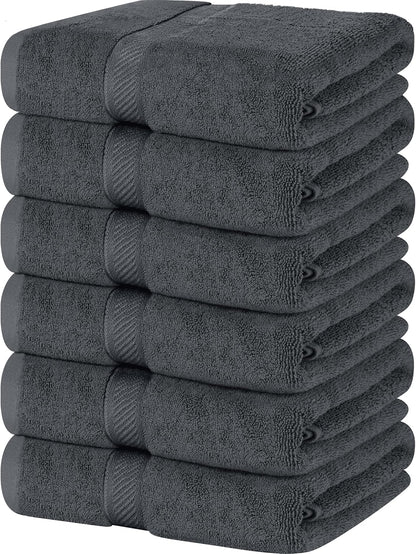 Utopia Towels 18 Pack Bath Towel Set (24 x 48 Inches), 500 GSM 100% Ring Spun Cotton Medium Lightweight and Highly Absorbent Quick Drying, Premium Towels for Hotel, Spa and Bathroom (White)