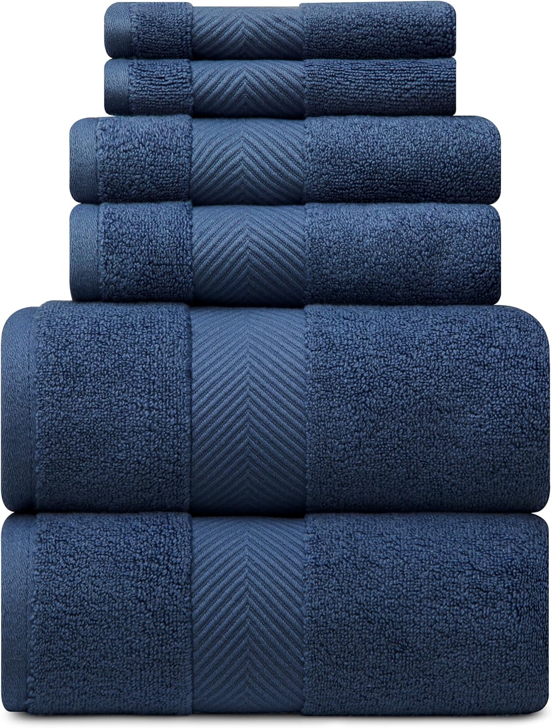 Ultra Soft & Plush Viscose from Bamboo Bath Towels - 700 GSM Luxury Bath Towels - 6 Piece Set - Super Absorbent & Quick Drying (Pewter Grey)
