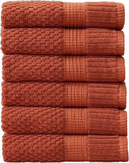 NY Loft 100% Cotton 4 Pack Bath Towels, 30" x 52", Soft & Absorbent, Quick Dry, Textured - Trinity Collection, Bright White