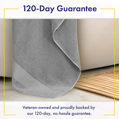 Ultra Soft & Plush Viscose from Bamboo Bath Towels - 700 GSM Luxury Bath Towels - 6 Piece Set - Super Absorbent & Quick Drying (Pewter Grey)