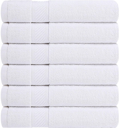 Utopia Towels 18 Pack Bath Towel Set (24 x 48 Inches), 500 GSM 100% Ring Spun Cotton Medium Lightweight and Highly Absorbent Quick Drying, Premium Towels for Hotel, Spa and Bathroom (White)