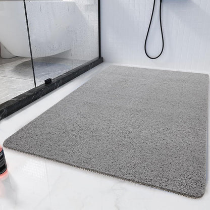 HOMBYS 58 x 44 Extra Large Shower Mat for Shower Stall Tub, Non Slip Bath Mat Bathroom Accessories, PVC Loofah Mats for Shower and Bathroom, Quick Drying, (Grey, 58"x44")