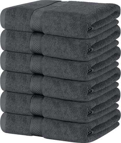 Utopia Towels 18 Pack Bath Towel Set (24 x 48 Inches), 500 GSM 100% Ring Spun Cotton Medium Lightweight and Highly Absorbent Quick Drying, Premium Towels for Hotel, Spa and Bathroom (White)