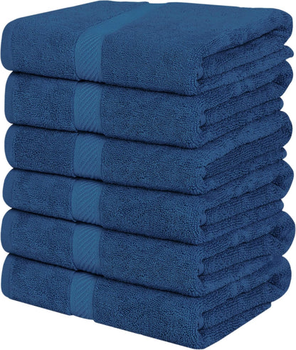 Utopia Towels 18 Pack Bath Towel Set (24 x 48 Inches), 500 GSM 100% Ring Spun Cotton Medium Lightweight and Highly Absorbent Quick Drying, Premium Towels for Hotel, Spa and Bathroom (White)