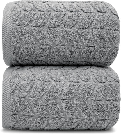 Ultra Soft & Stylish 700 GSM Luxury Bath Sheets | Pack of 2 | Extra Large 35x70 Inches | 100% Zero-Twist, Long-Staple Cotton | Remarkably Absorbent (White)