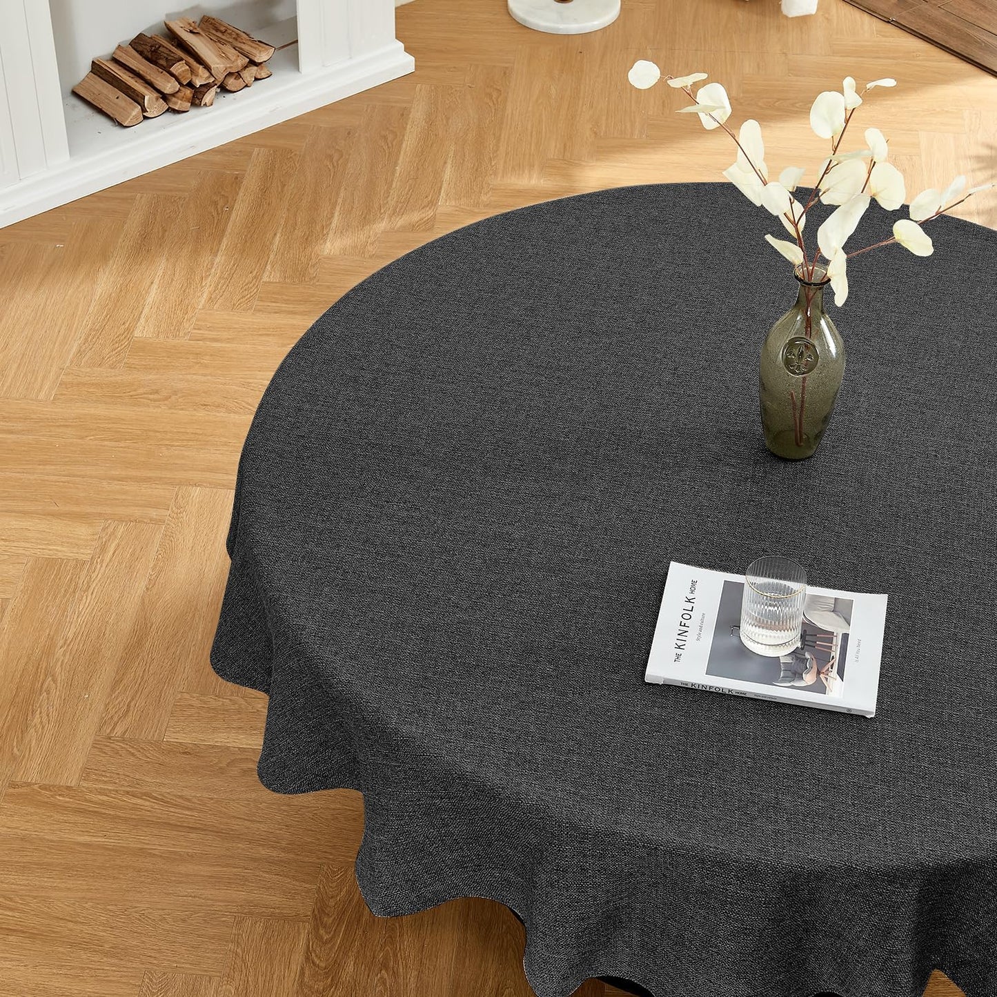 BALCONY & FALCON Rectangle Tablecloth Washable Wrinkle Resistant and Water Proof Table Cloth Decorative Linen Fabric Tablecloths for Dining Parties Kitchen Wedding and Outdoor Use (Beige, 57x118)