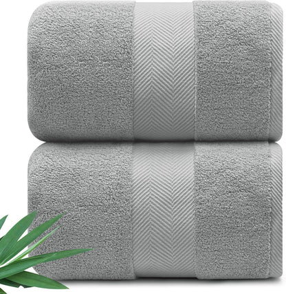 Ultra Soft & Plush Viscose from Bamboo Bath Towels - 700 GSM Luxury Bath Towels - 6 Piece Set - Super Absorbent & Quick Drying (Pewter Grey)