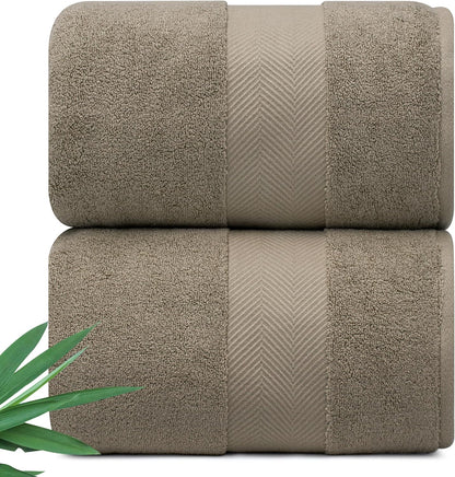 Ultra Soft & Plush Viscose from Bamboo Bath Towels - 700 GSM Luxury Bath Towels - 6 Piece Set - Super Absorbent & Quick Drying (Pewter Grey)