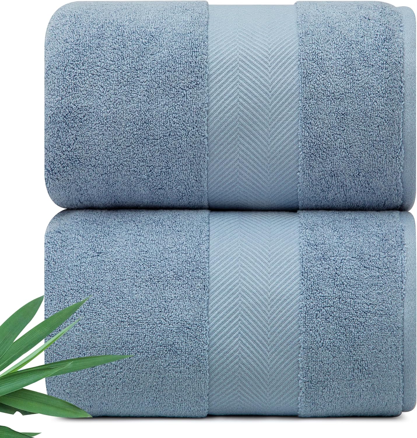 Ultra Soft & Plush Viscose from Bamboo Bath Towels - 700 GSM Luxury Bath Towels - 6 Piece Set - Super Absorbent & Quick Drying (Pewter Grey)